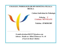 Cabinet Individual Psihologic Cristiana A. Munteanu, Brăila