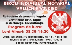Birou Notar Public - Valuch Francisc, Cugir