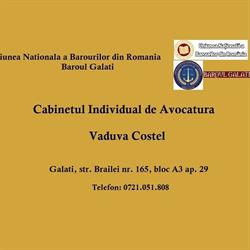 Cabinetul de Avocatura Vaduva Costel - Private Law Firm Costel Vaduva, Galaţi