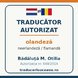 Bădăluță M. Otilia – traducător autorizat olandeză Suceava